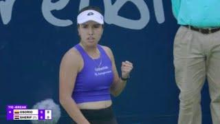 Camila Osorio yells Vamos |Mayar Sherif yells C’mon Live WTA Tennis Monterrey    