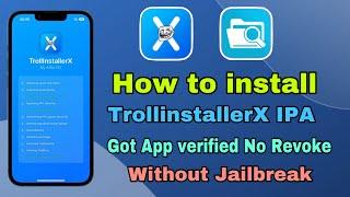 How to install TrollinstallerX got Trust in Settings iPhone/iPad | App verified No Revoke