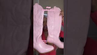 Pink cowboy boots (click description for details ) #cowboyboots #pinkboots #concertoutfit