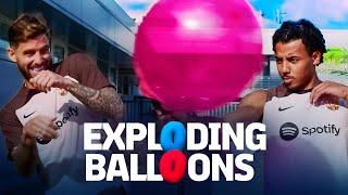  BOOM! HILARIOUS EXPLODING BALLOONS CHALLENGE | Kounde vs Iñigo Martínez 