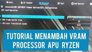 Menambah VRAM APU Ryzen ( Ryzen 5 5600G + Mobo Asrock B550M Pro 4)