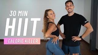 30 MIN FULL BODY HIIT Workout For Fat Burn & Cardio | Burn 500 Calories (No Repeat, No Equipment)