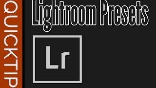 SO INSTALLIERST DU LIGHTROOM PRESETS | QUICKTIP