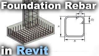 Rebar in Foundation in Revit Tutorial