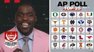 [BREAKING NEWS] AP Top 25 poll released: Oregon at No. 1, Notre Dame, BYU and Texas A&M enter top 10