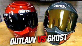 Simpson Outlaw Bandit vs Ghost Bandit Helmet.  LESS IS MORE!