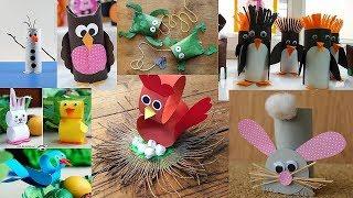  50 IDEAS GENIALES  DE ANIMALES CON ROLLOS DE PAPEL HIGIÉNICO |  Paper Roll Animals  (◠‿◠)