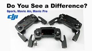 DJI Controllers Compared - Spark vs Mavic Air vs Mavic Pro - A close look at physical differences