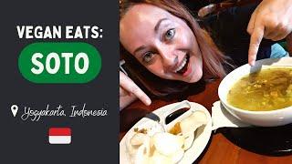We Try INCREDIBLE Vegan Soto in Yogyakarta, Java, Indonesia! 