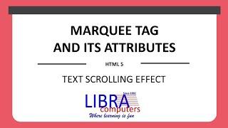 Scrolling effect using Marquee Tag | HTML 5