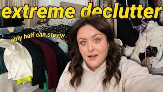 HUGE WARDROBE DECLUTTER  extreme closet clear out for spring 2024
