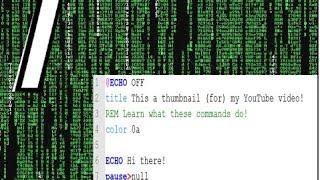 Batch Programming Tutorial #1 - Basic Syntax!