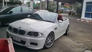 BMW E46 M3 Convertible Top up & down stance