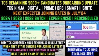 TCS Remaining Joining Updates TCS New Joining Date | TCS Ninja Digital Joining Letter Mail 2024-2022