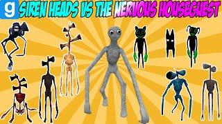 ALL SIREN HEADS FIGHT WITH THE NERVOUS HOUSEGUEST?! - Garry's Mod Sandbox