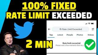 Twitter Rate Limit Exceeded 100% FIX Twitter  Twitter Server Down FIXED! 