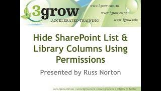 Hiding Columns in SharePoint Lists & Libraries Using Permissions