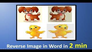 Mirror Image in Microsoft Word | Reverse Image in Word
