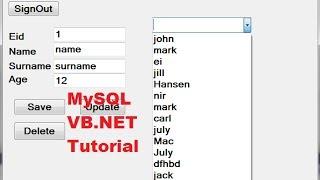 MySQL VB.NET Tutorial 9 : How to Link Combobox with Database values
