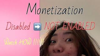 MONETIZATION TAB HAS BEEN DISABLED SOLUTION(not enabled nako!! watch till the end) | Reizelle Gobrin