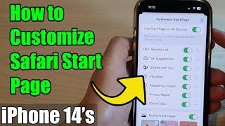 iPhone 14/14 Pro Max: How to Customize Safari Start Page | iOS 16