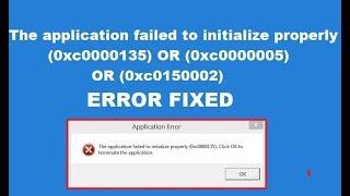 How to Fix The application failed to initialize properly