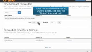 How to delete a domain forwarder in cPanel