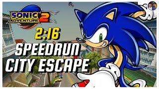 Sonic Adventure 2 - City Escape Speedrun (2:16 - NO GLITCHES)