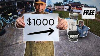 $1k In Inventory with NO Money Spent! Using Only Garage Sales To Buy A New Car! Part 2