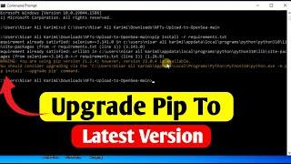 How To Upgrade Pip Version in Python Window || Pip Upgrade Command Windows