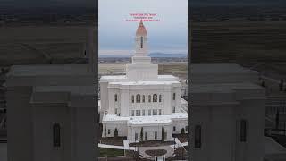 flying around the Deseret Peak Utah Temple