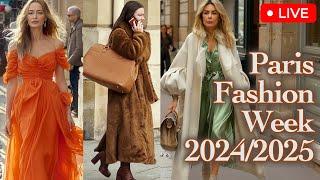  PARIS FASHION WEEK 2024/2025: What are people wearing in Paris. Parisian outfits. Streetstyle