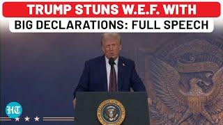 Full Speech: Trump Stuns World With Major Declarations At WEF - Wars, Tariffs, Migration| Davos| US