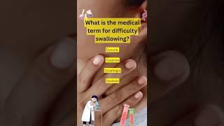 What is the medical term for difficulty swallowing?#uncoverknowledge #facts #medicalterm #swallow