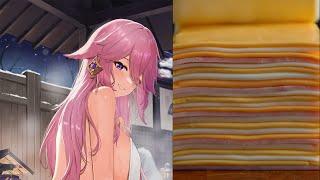 yae miko cheese slap meme