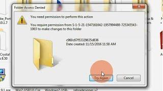 How to Fix Folder Delete Error : Folder Access Denied