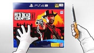 PS4 Pro "RED DEAD REDEMPTION 2" Console Unboxing (Playstation 4 Bundle) + Bonus