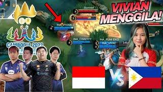 GILA VIVIAN MASUK LANGSUNG MONTAGE !! ALIENNYA LADIES !! INA VS PHI - SEAGAMES MOBILE LEGENDS