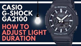 Casio G-Shock Ga-2100-1ajf Light Settings | How to Adjust or Change Light Duration & LT1 LT3 Meaning