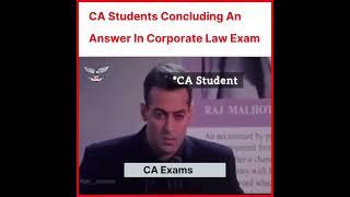 CA Students Concluding An Answer In Corporate Law Exam - CA Memes | #camemes #funnymemes