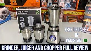 SUPER Crest Blender, Chopper and Grinder 3 in 1 | Kitchen Appliances | Full Review #kitchen #juicer