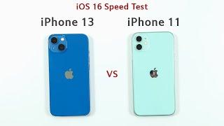 iPhone 13 iOS 16 vs iPhone 11 iOS 16 | SPEED TEST