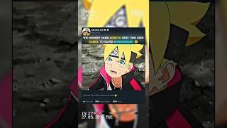 The Moment When Boruto First Time Used Karma To Saved Konohamaru 