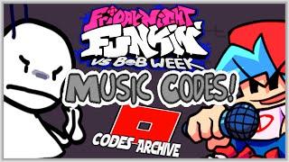 ALL Friday Night Funkin VS BOB Music IDs/Codes for ROBLOX!