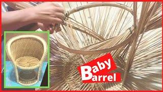 Wicker Chair Baby Barrel Native | Weaved Chair made with Buri Sticks