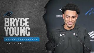 Bryce Young speaks after Panthers 36-30 win over Arizona