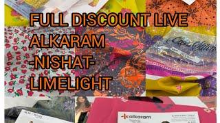 FULL DISCOUNT LIVE ALKARAM-  NISHAT-  LIMELIGHT