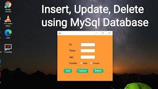 Insert, update, delete in MySql Database, using Netbeans, JFrame, Xampp | 2021 