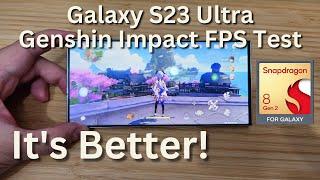 Galaxy S23 Ultra Genshin Impact FPS Test | Best Galaxy Device For Gaming Yet