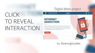 ELearning example - Click to reveal interaction on digital detox